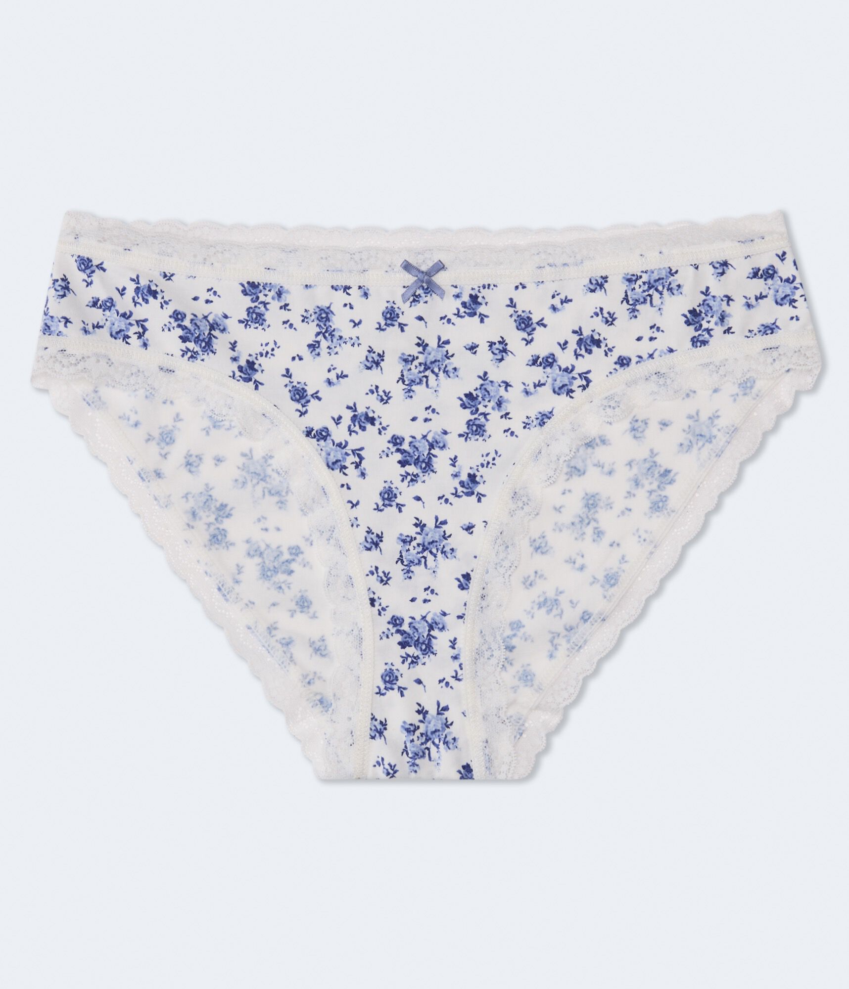 Cotton Floral Lace-Trim Hipster