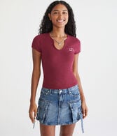 Seriously Soft Austin Football Notch-Neck Graphic Baby Tee