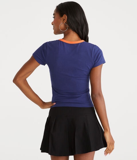 Roma Graphic Ringer Baby Tee