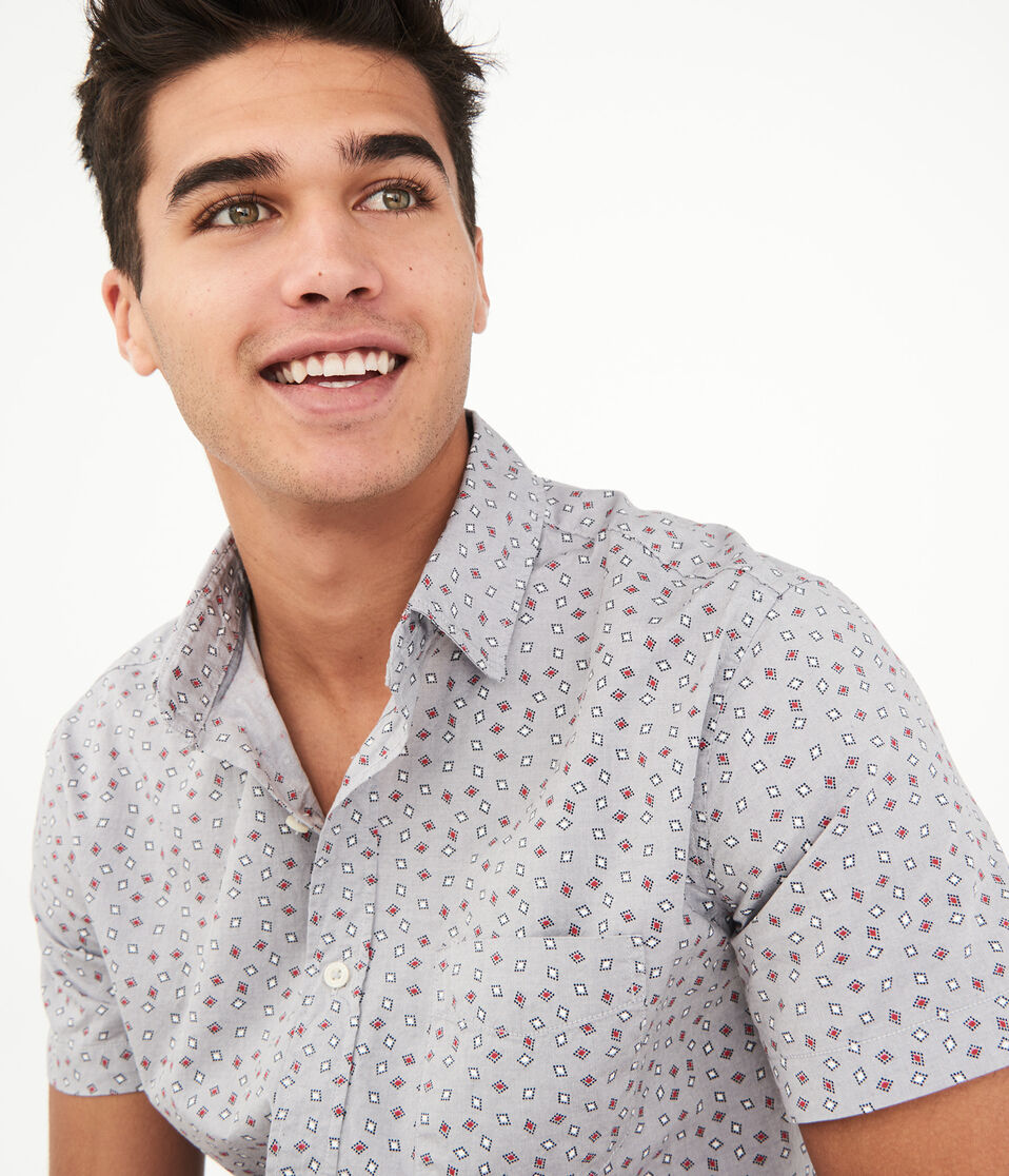 Diamond Geo Button-Down Shirt