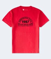 Aeropostale 1987 Arch Flocked Graphic Tee