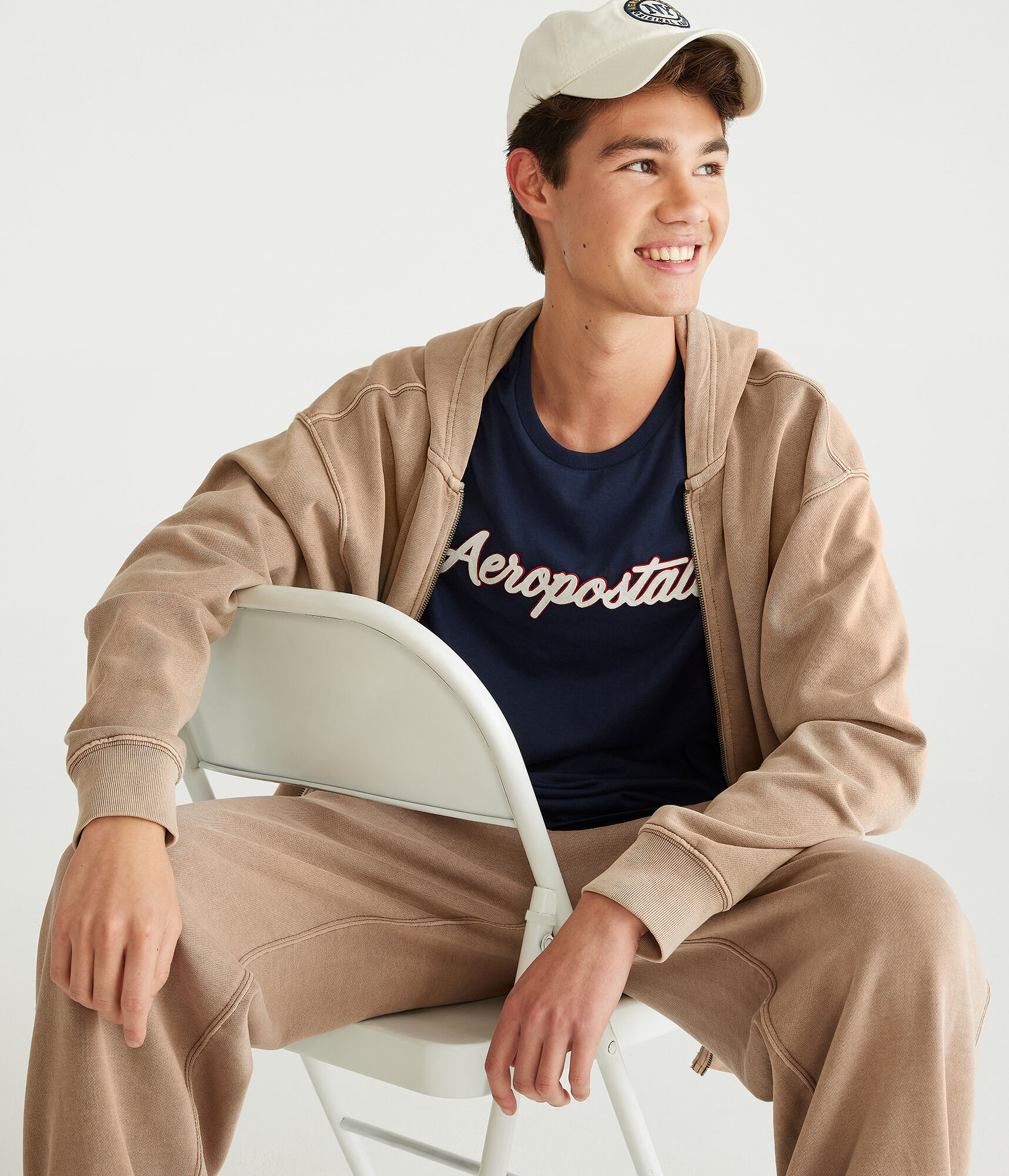 Aeropostale Script Logo Appliqu&eacute; Graphic Tee