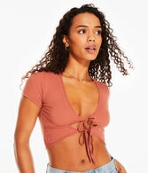 Double Tie-Front Crop Top