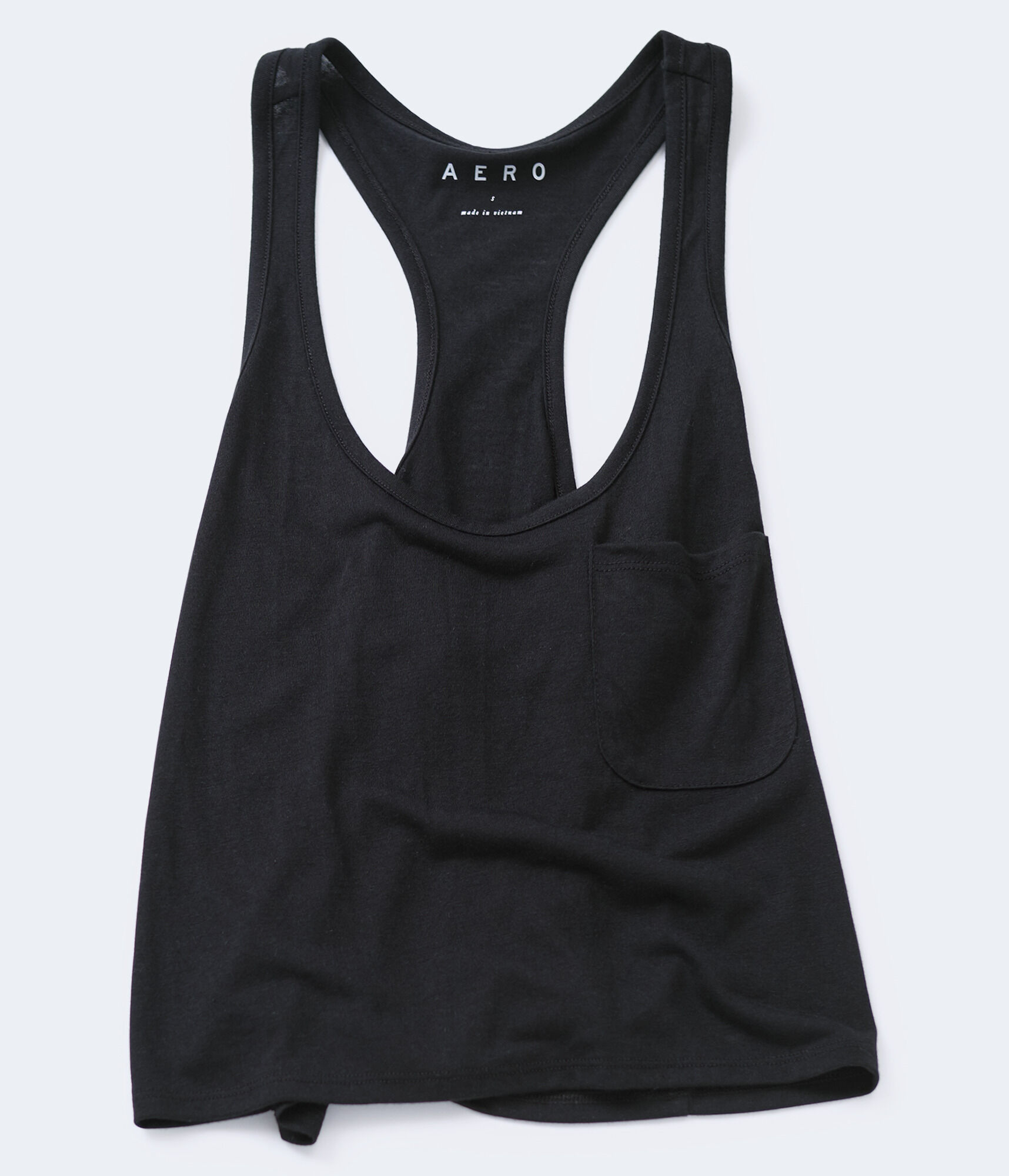 Pocket Cropped Racerback Tank***