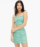 Floral Ruched Cropped Cami