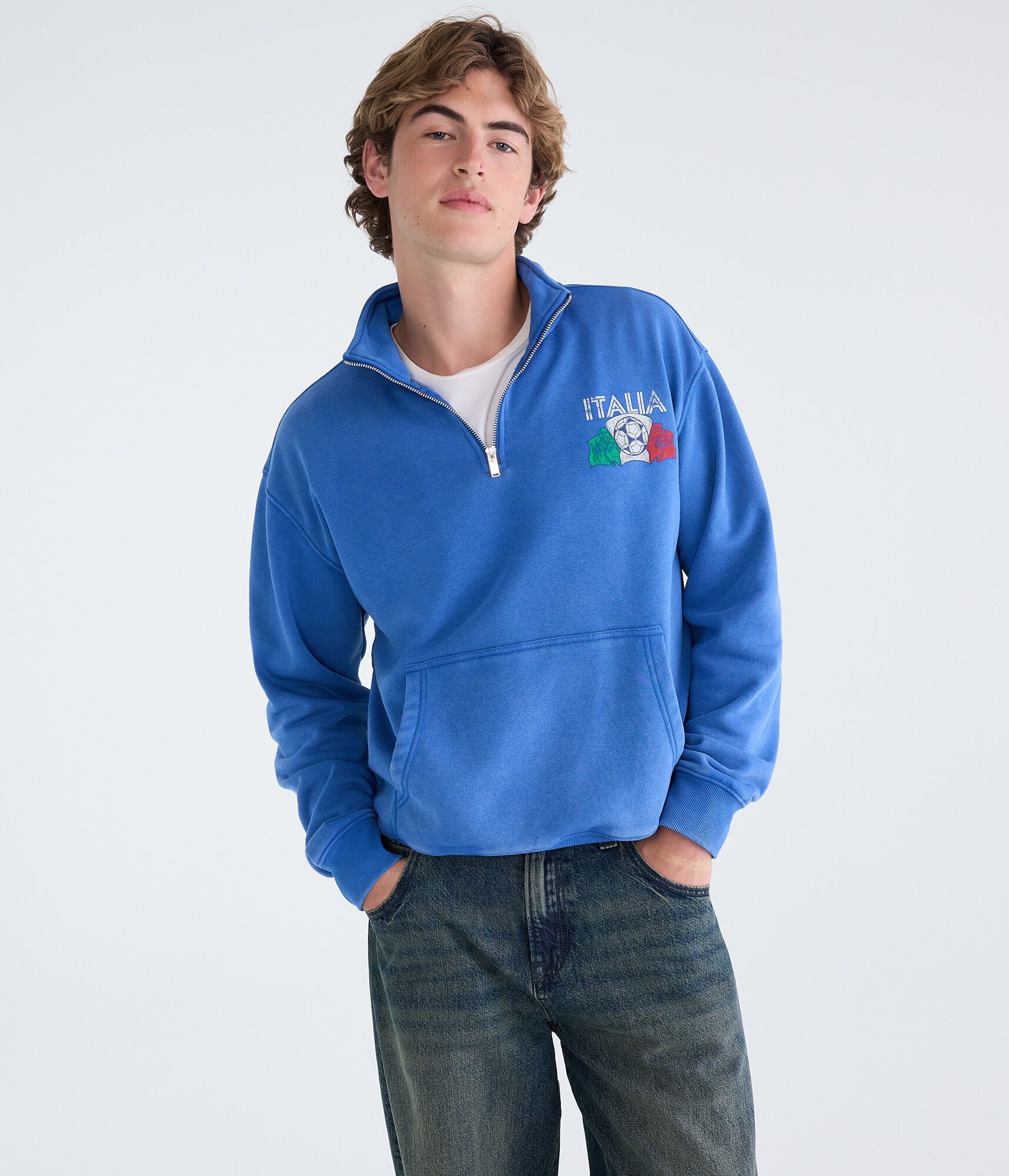 Italia Football Quarter-Zip Sweatshirt