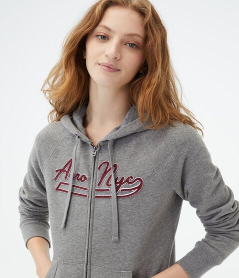 Aero NYC Script Full-Zip Hoodie