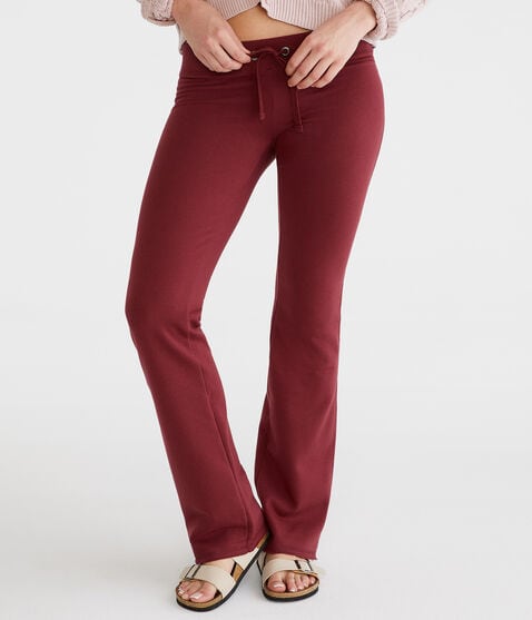 Solid Fit & Flare Sweatpants