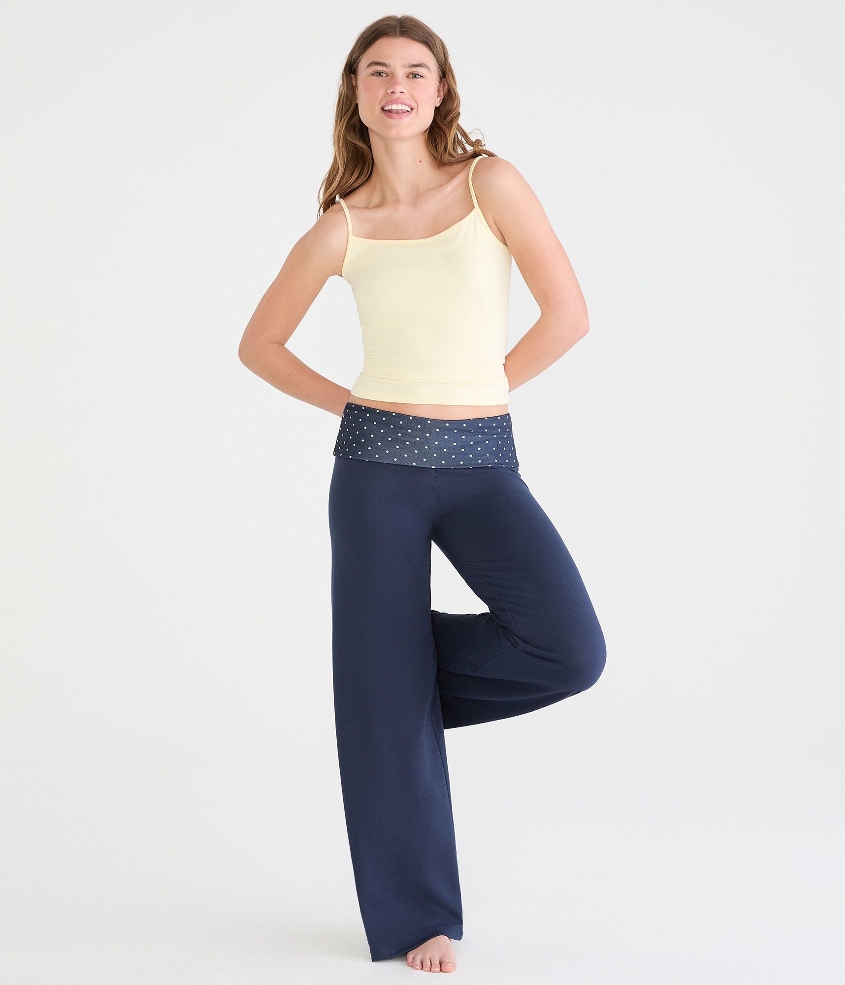 Floral Fold-Over Sleep Pants