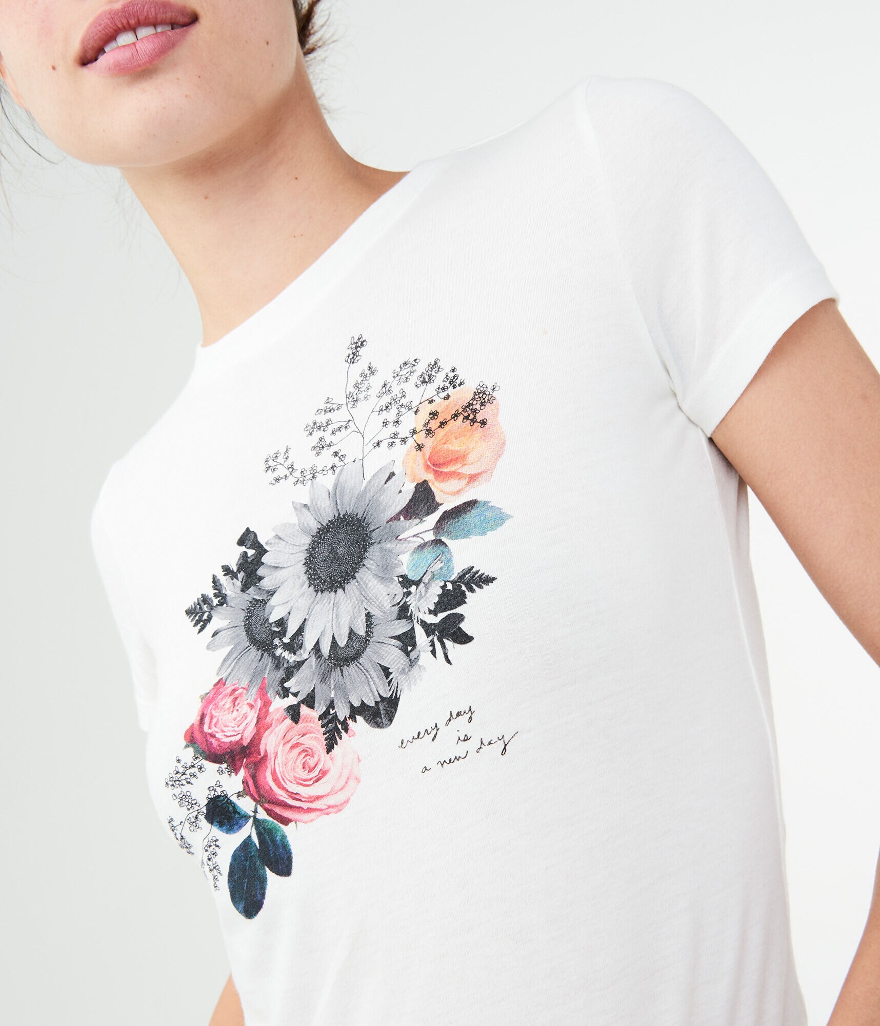 Free State Diagonal Floral Graphic Tee