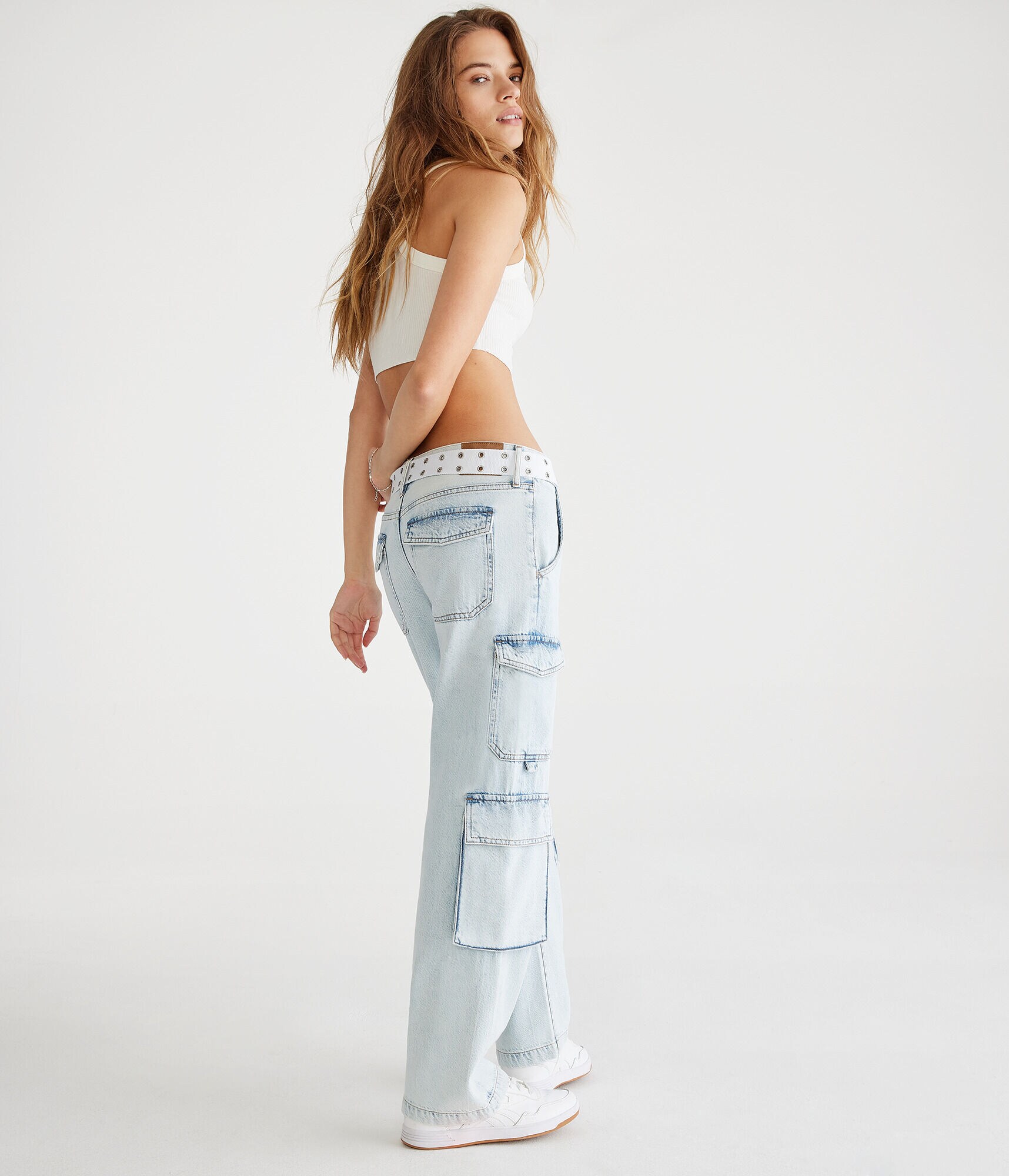 Low-Rise Cargo Skater Jean