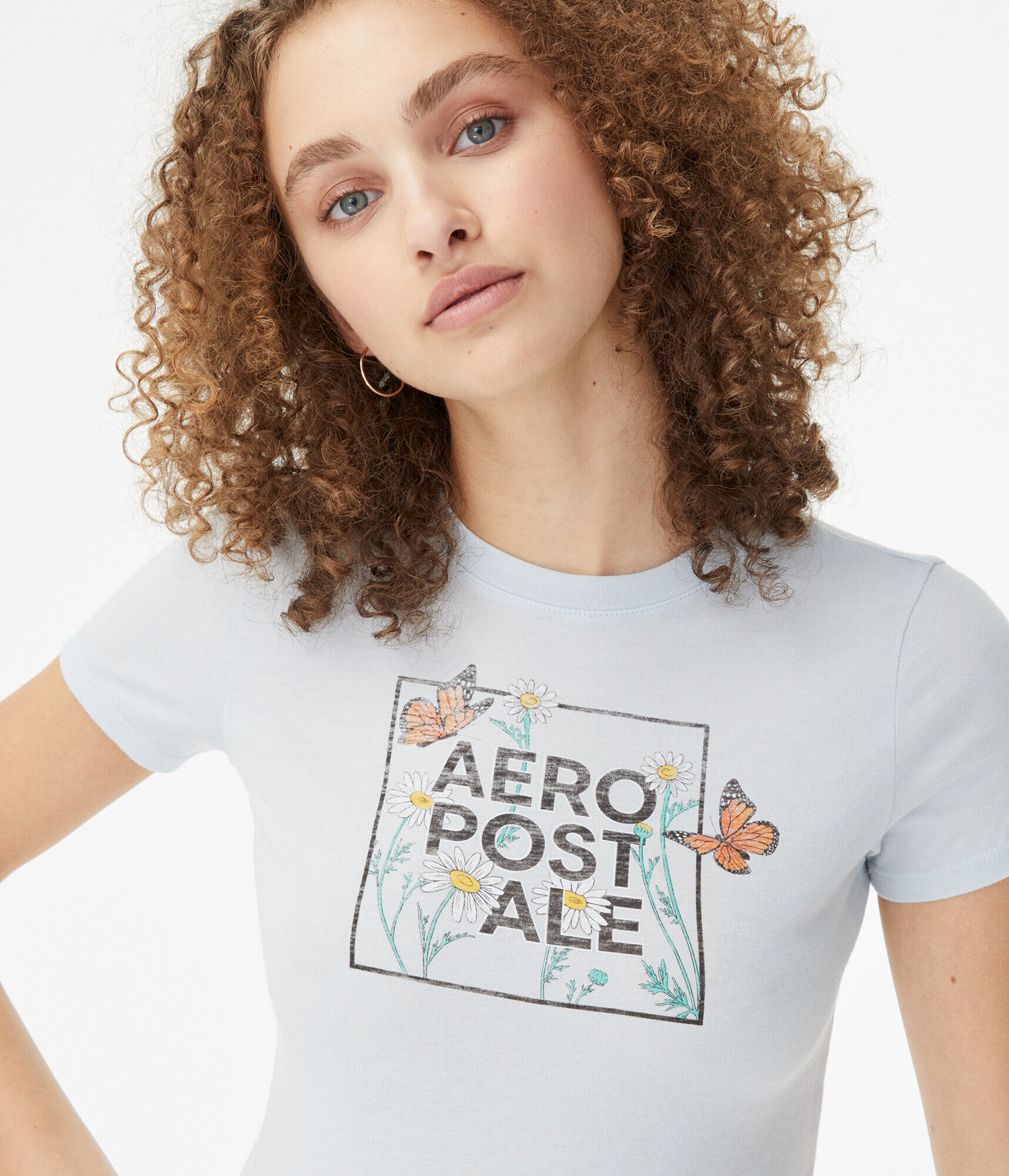 Aeropostale Daisy Box Graphic Tee