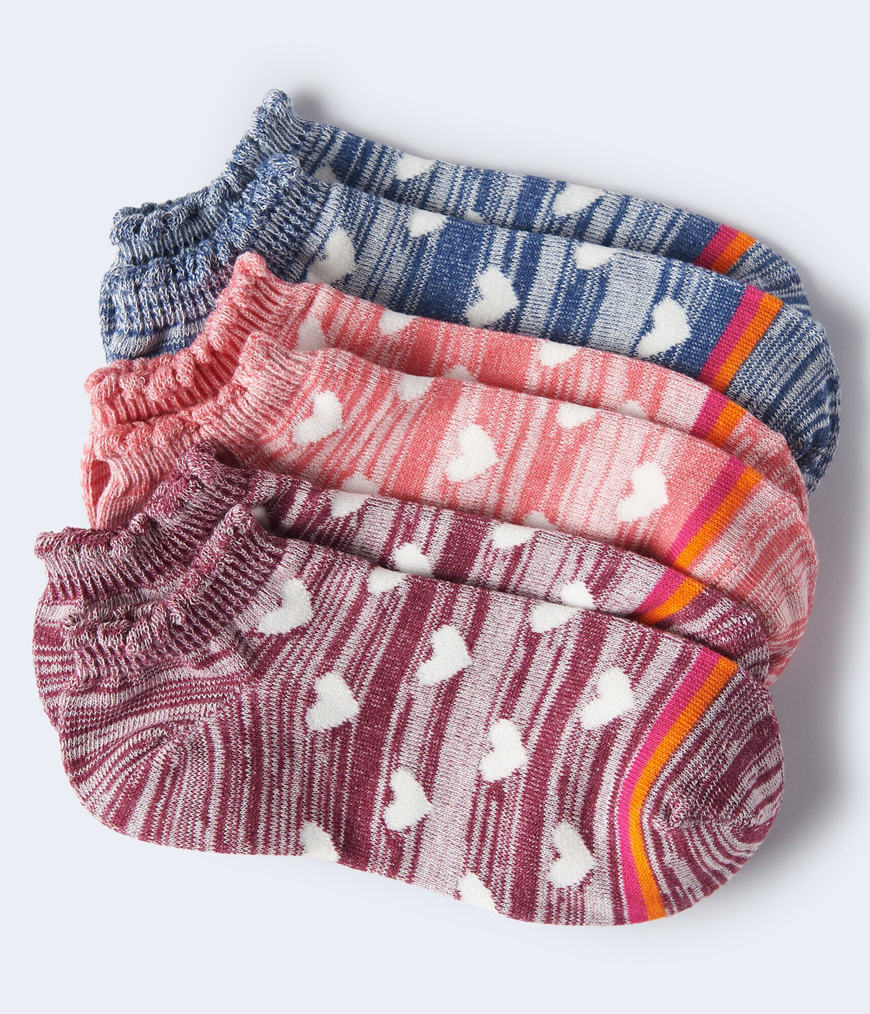 Space-Dye Hearts Ankle Sock 3-Pack