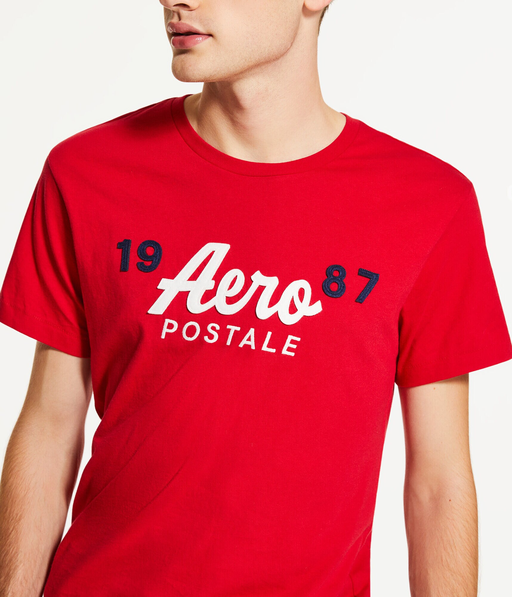 Aeropostale 1987 Logo Appliqu&eacute; Graphic Tee