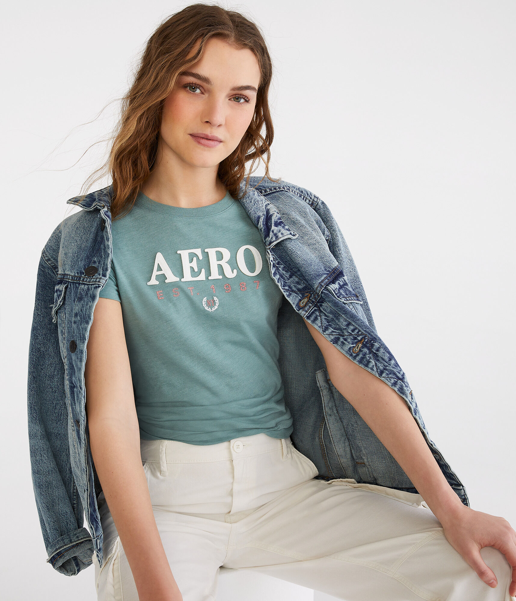 Aeropostale 1987 Appliqu&eacute; Graphic Tee