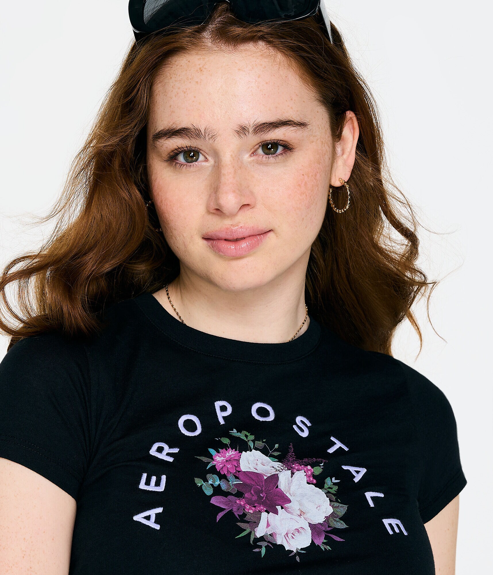 Aeropostale Arch Floral Graphic Tee