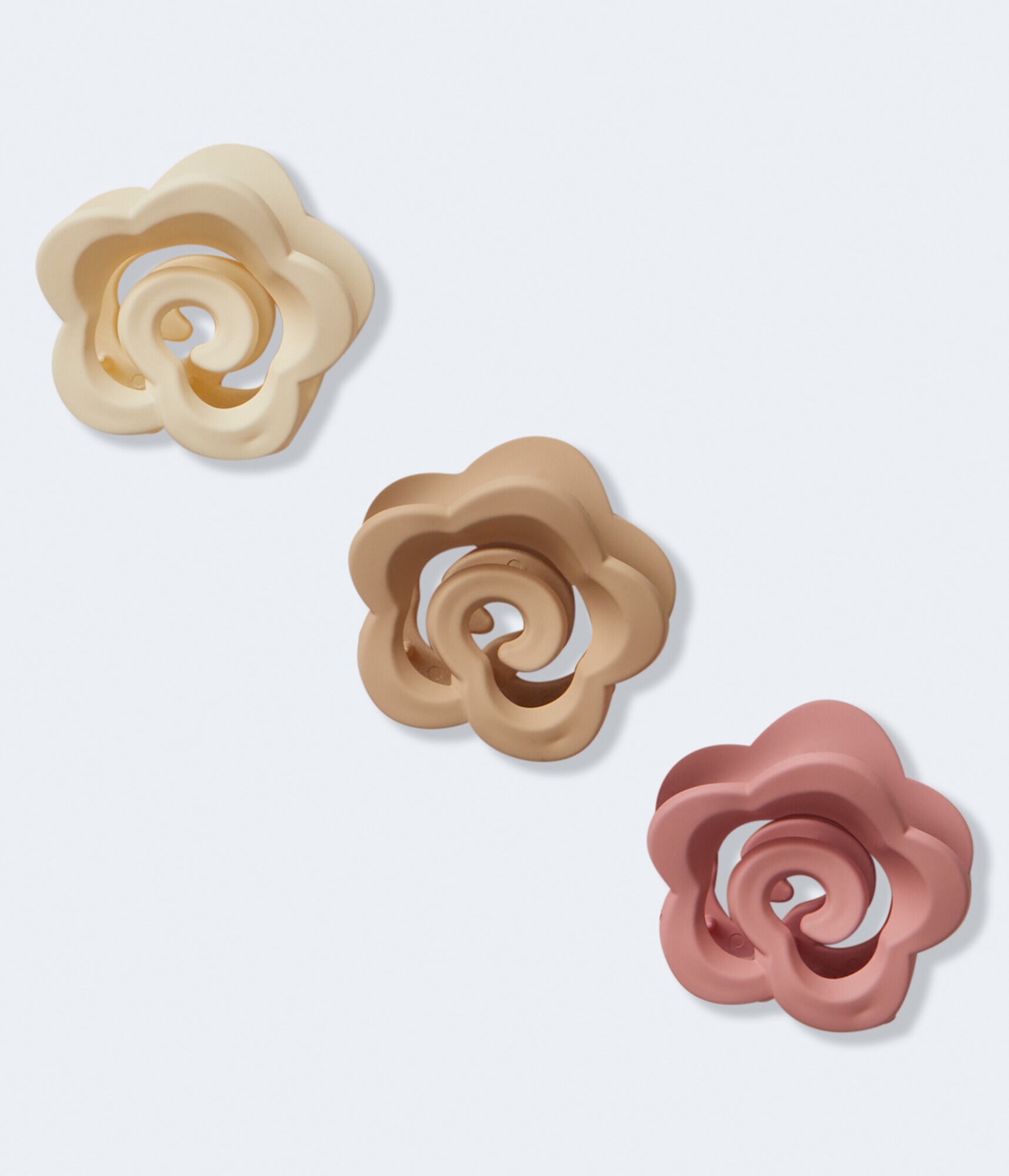 Matte Flower Claw Hair Clip 3-Pack