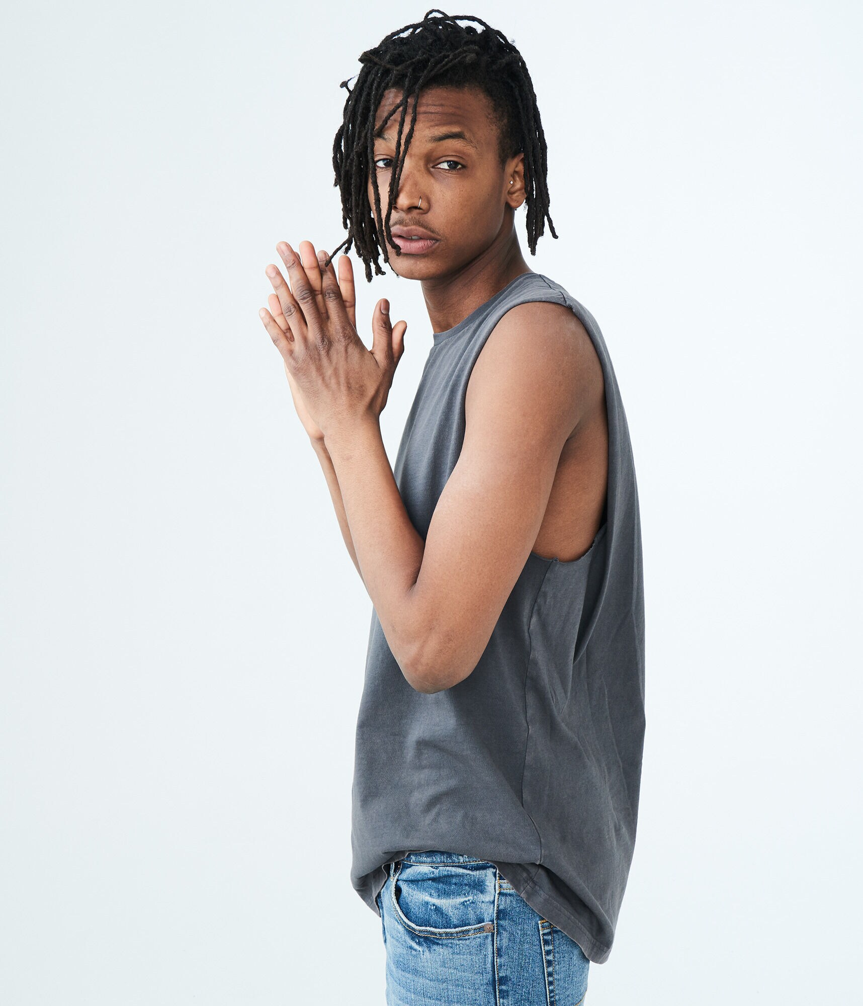 Solid Washed Muscle Tank