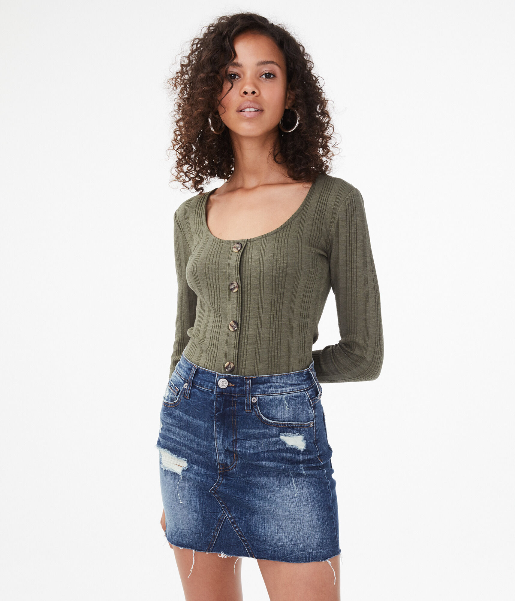 Long Sleeve Seriously Soft Button-Front Top