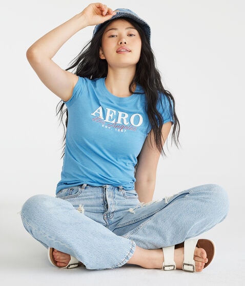 Aero Los Angeles Appliqué Graphic Tee Aero Los Angeles Appliqué Graphic Tee