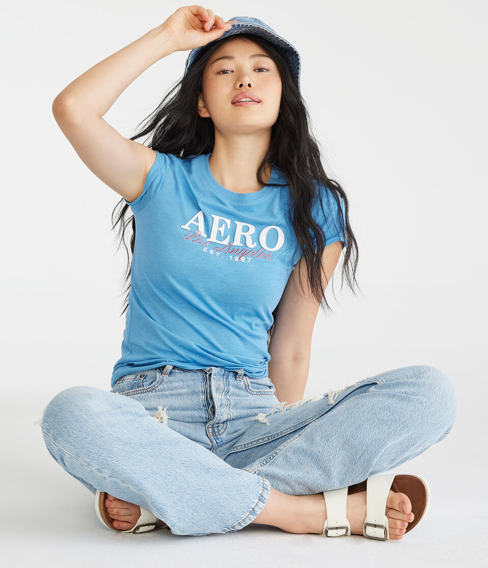 Aero Los Angeles Appliqué Graphic Tee