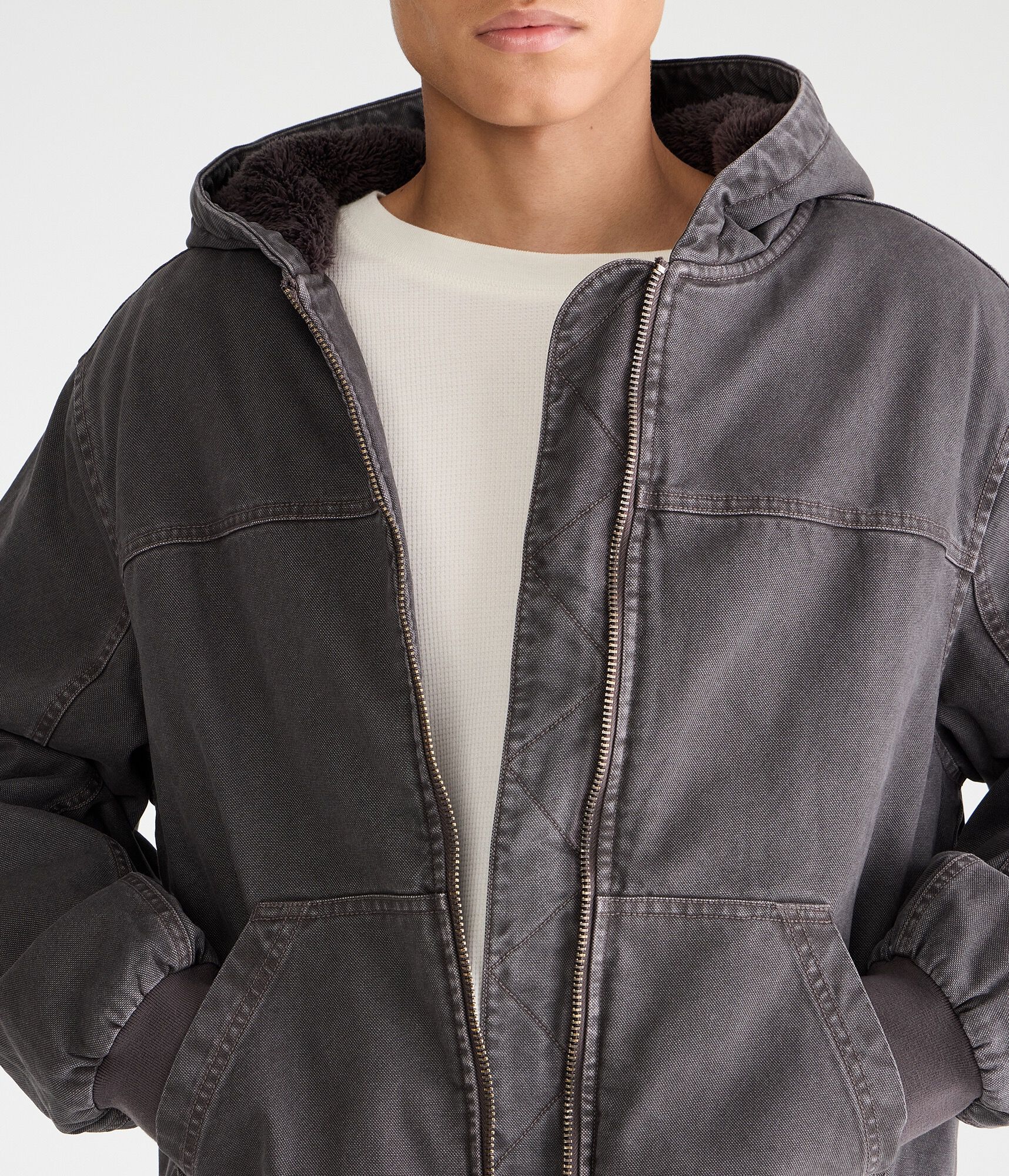 Hooded Full-Zip Skater Jacket