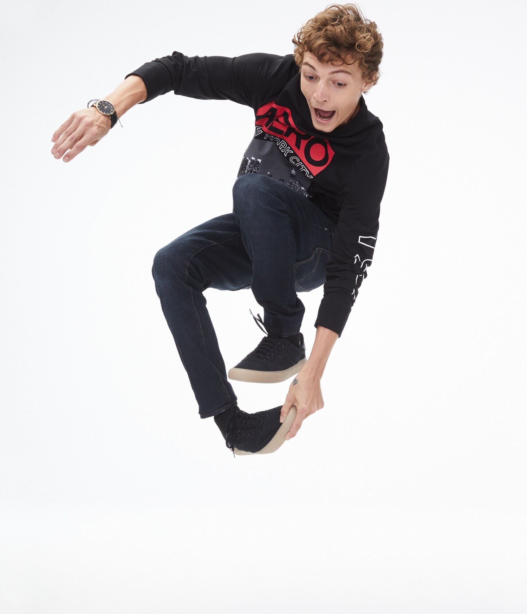 Long Sleeve Aero New York City Graphic Tee