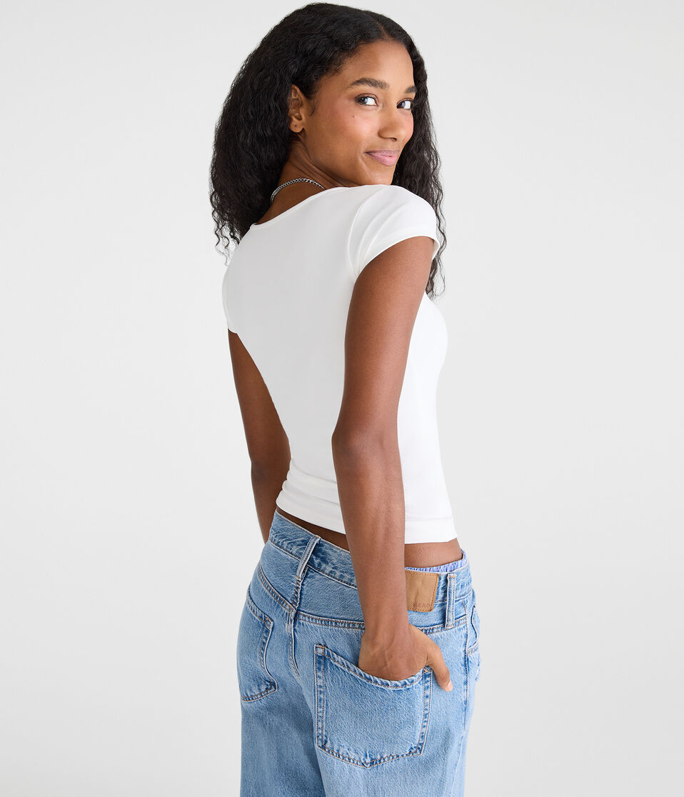 Buttery Soft Square-Neck Tee