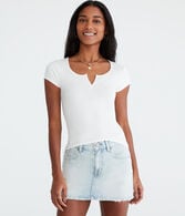 Buttery Soft Notch-Neck Tee
