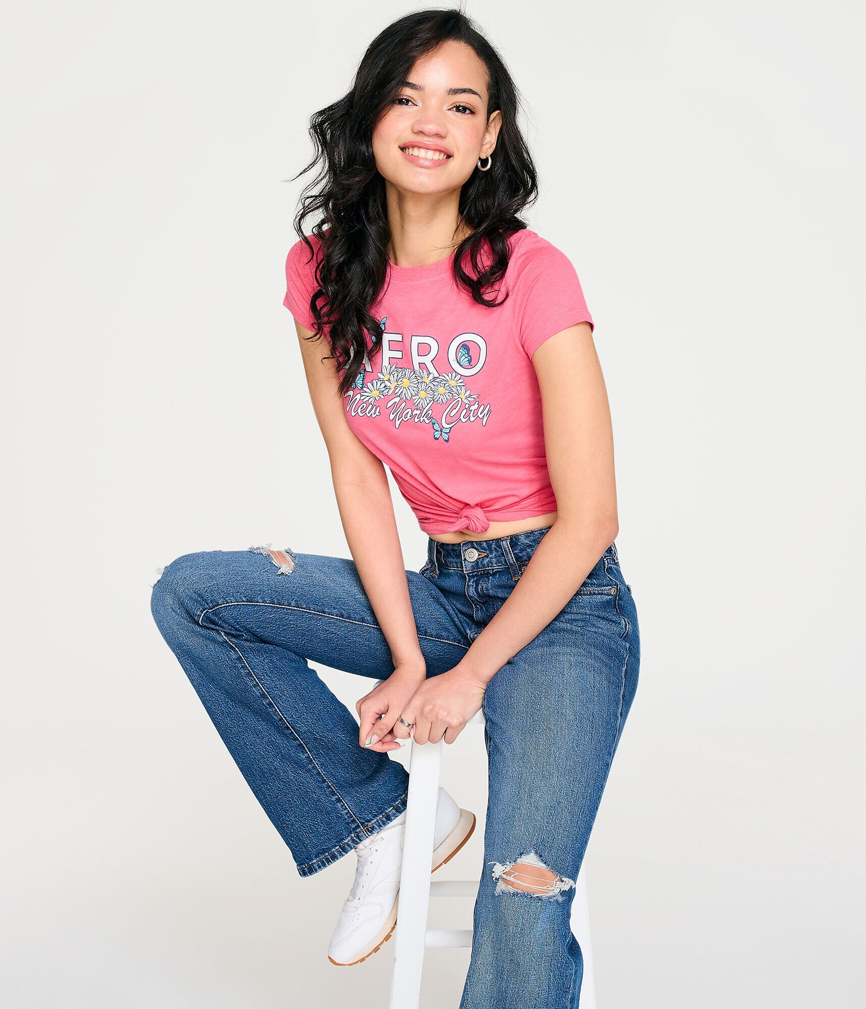 Aero Daisies &amp; Butterflies Graphic Tee