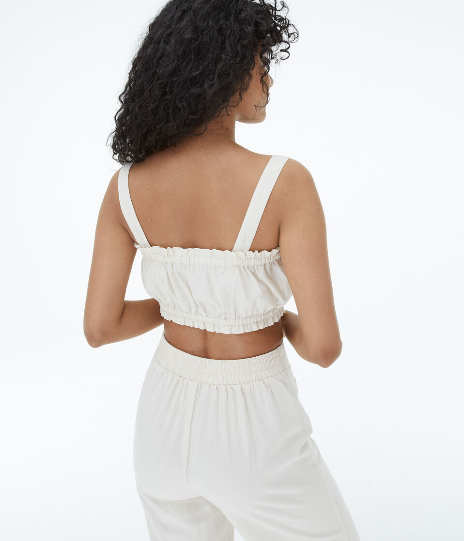 Ruffled Cropped Bubble Top***