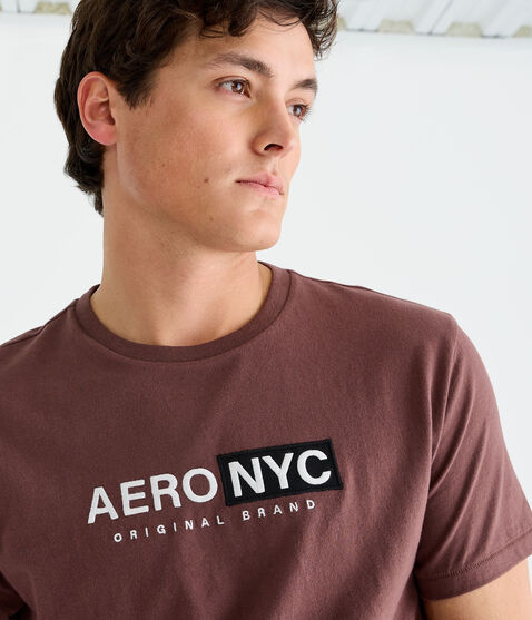 Aero NYC Box Logo Appliqué Graphic Tee