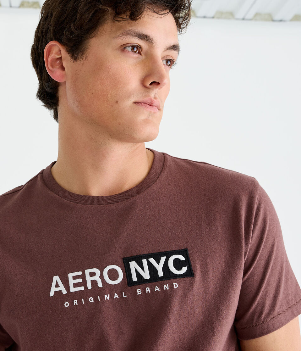 Aero NYC Box Logo Appliqué Graphic Tee