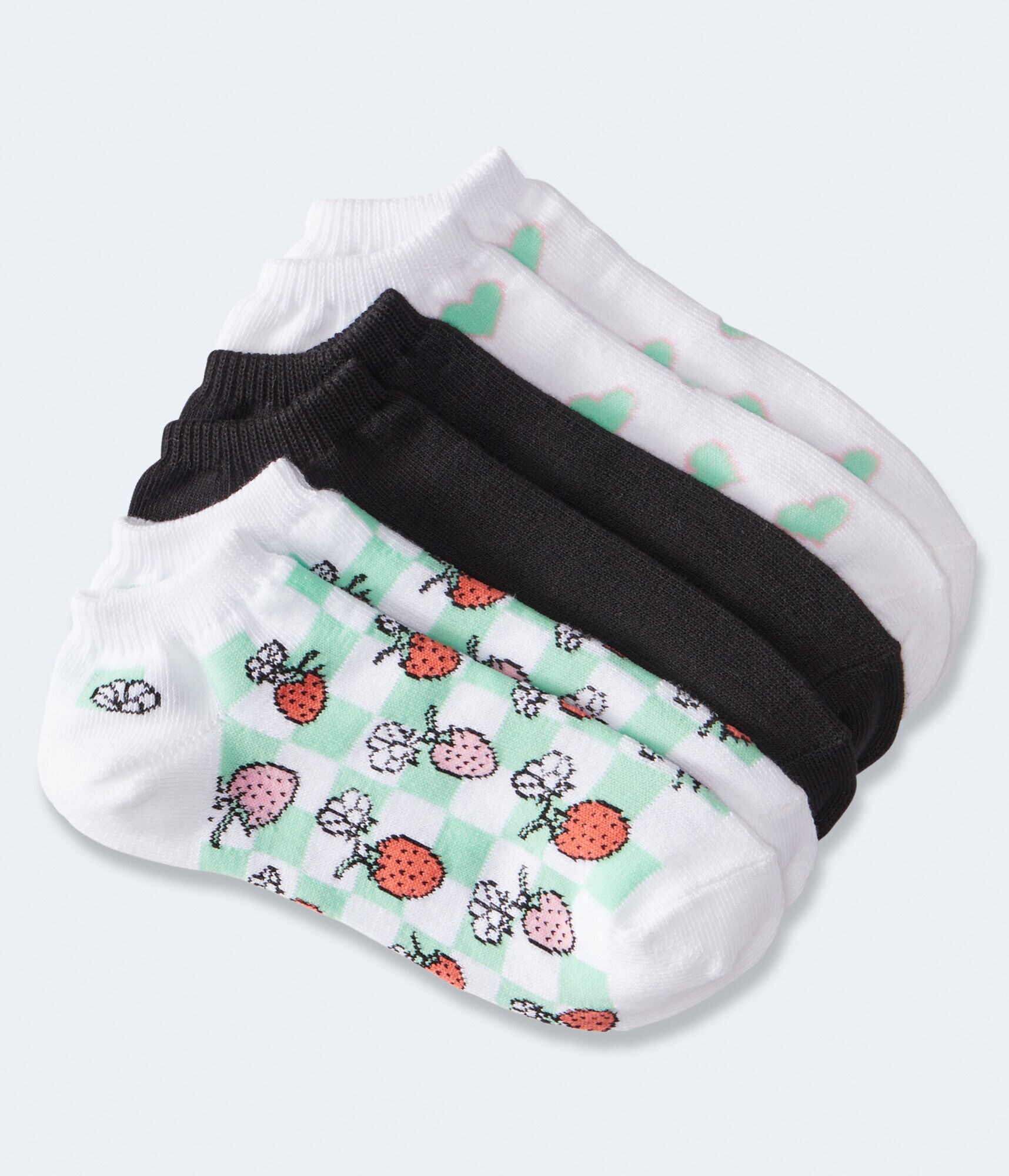 Strawberry Checker Ankle Sock 3-Pack
