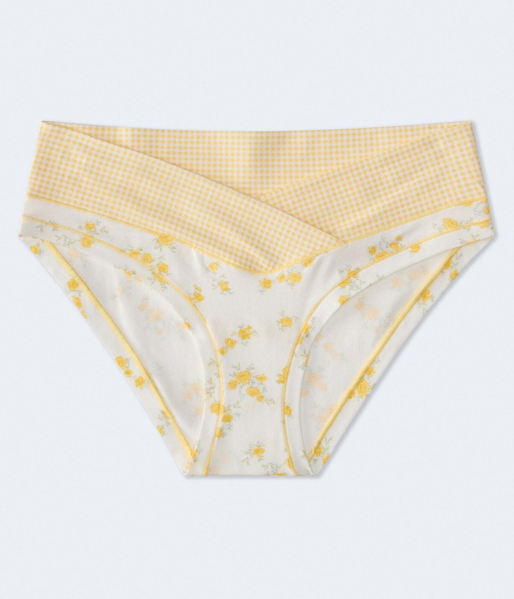 Floral Gingham Crossover Hipster