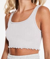Acid Wash Seamless Square-Neck Cropped Tank