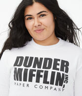 Long Sleeve Dunder Mifflin Cropped Graphic Tee