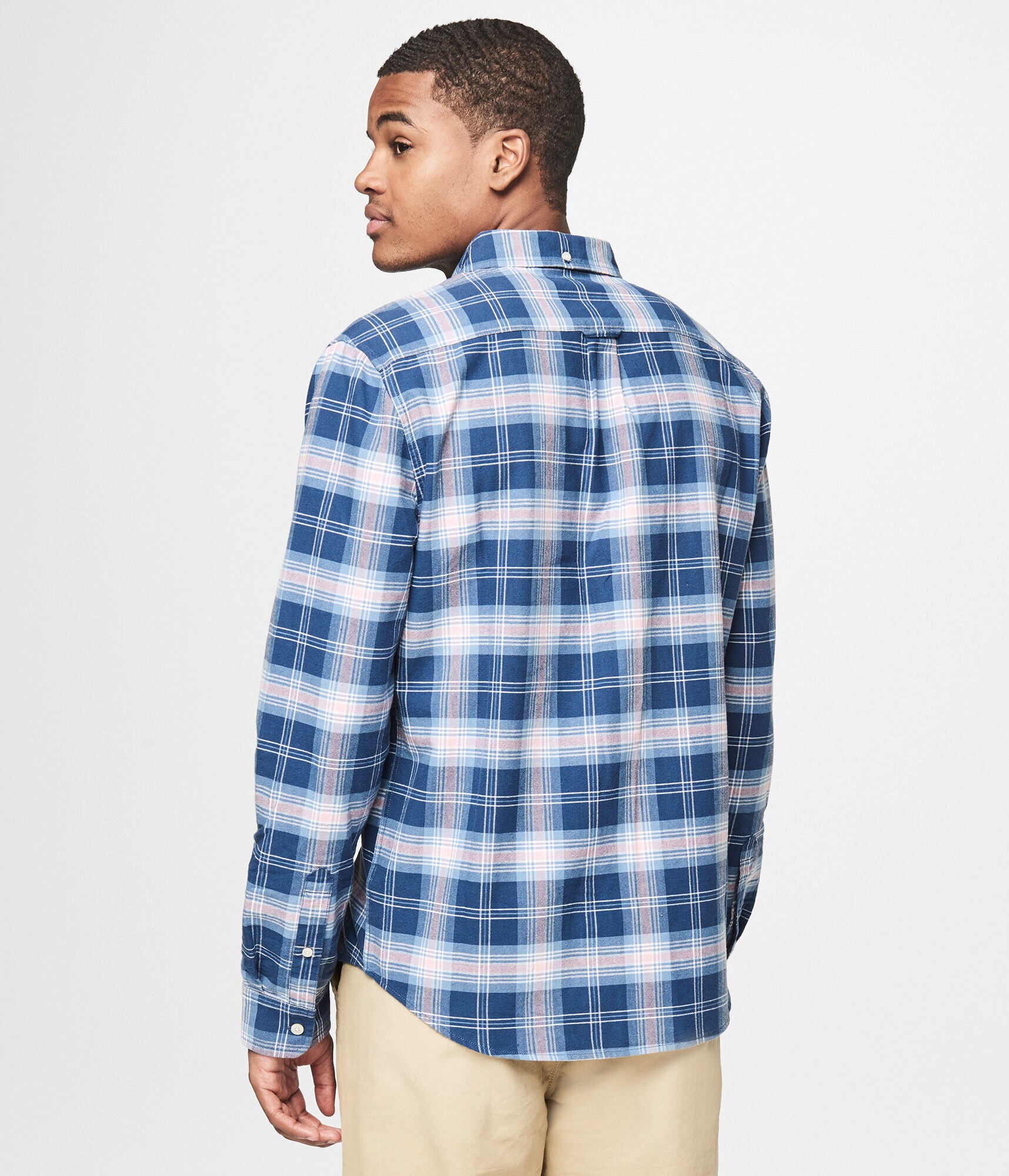 Long Sleeve Plaid Woven Shirt