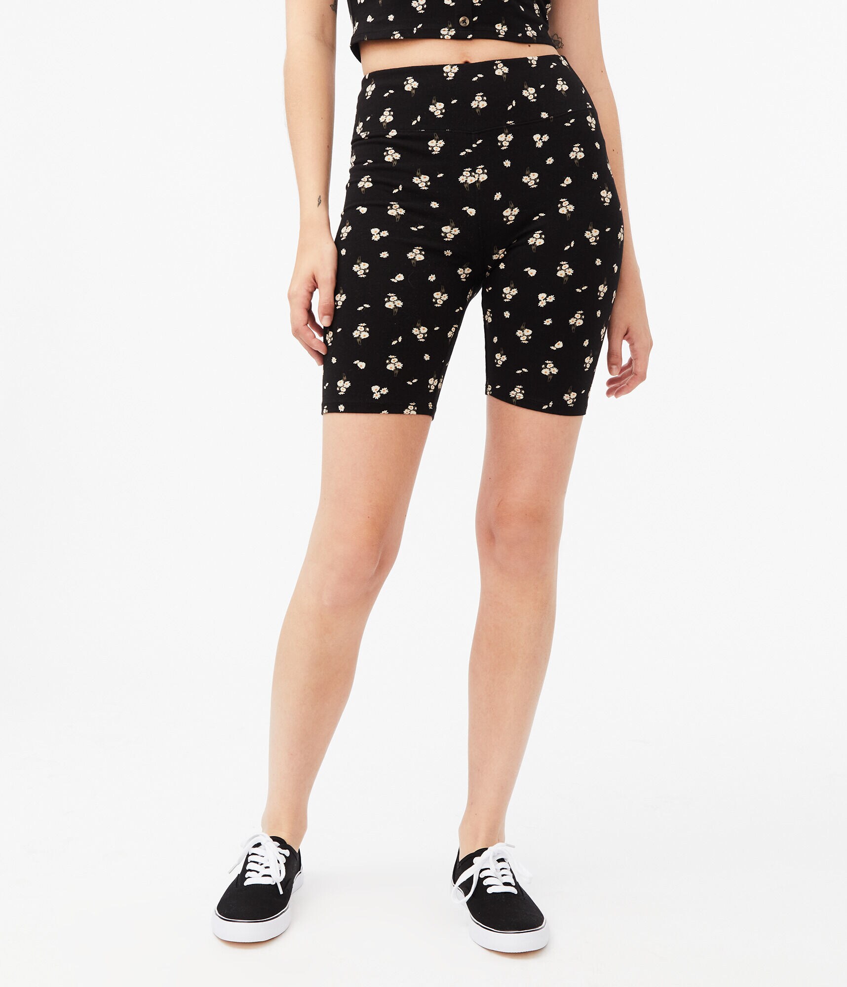 Floral High-Rise Bike Shorts***