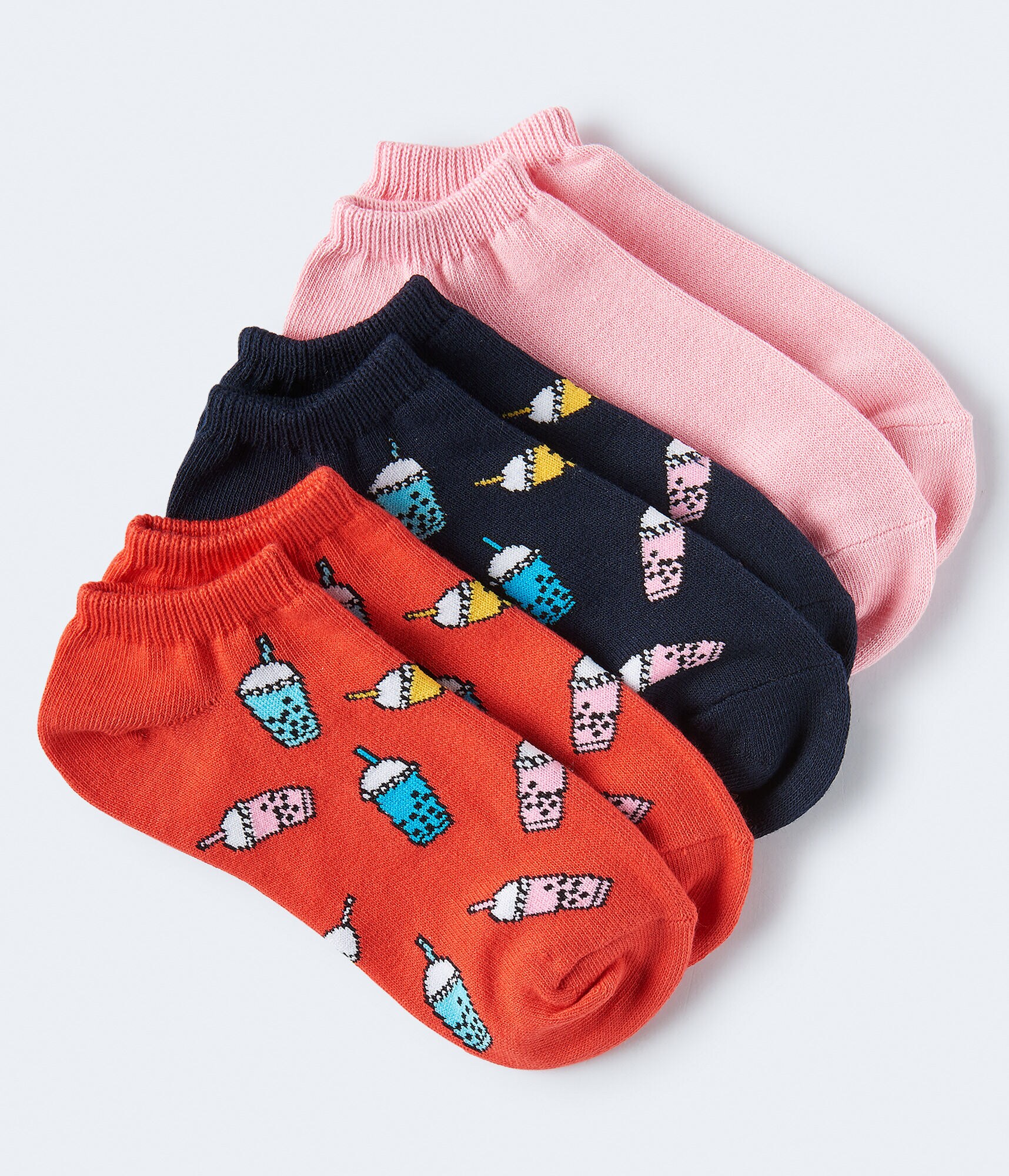 3-Pack Bubble Tea &amp; Solid Socks***