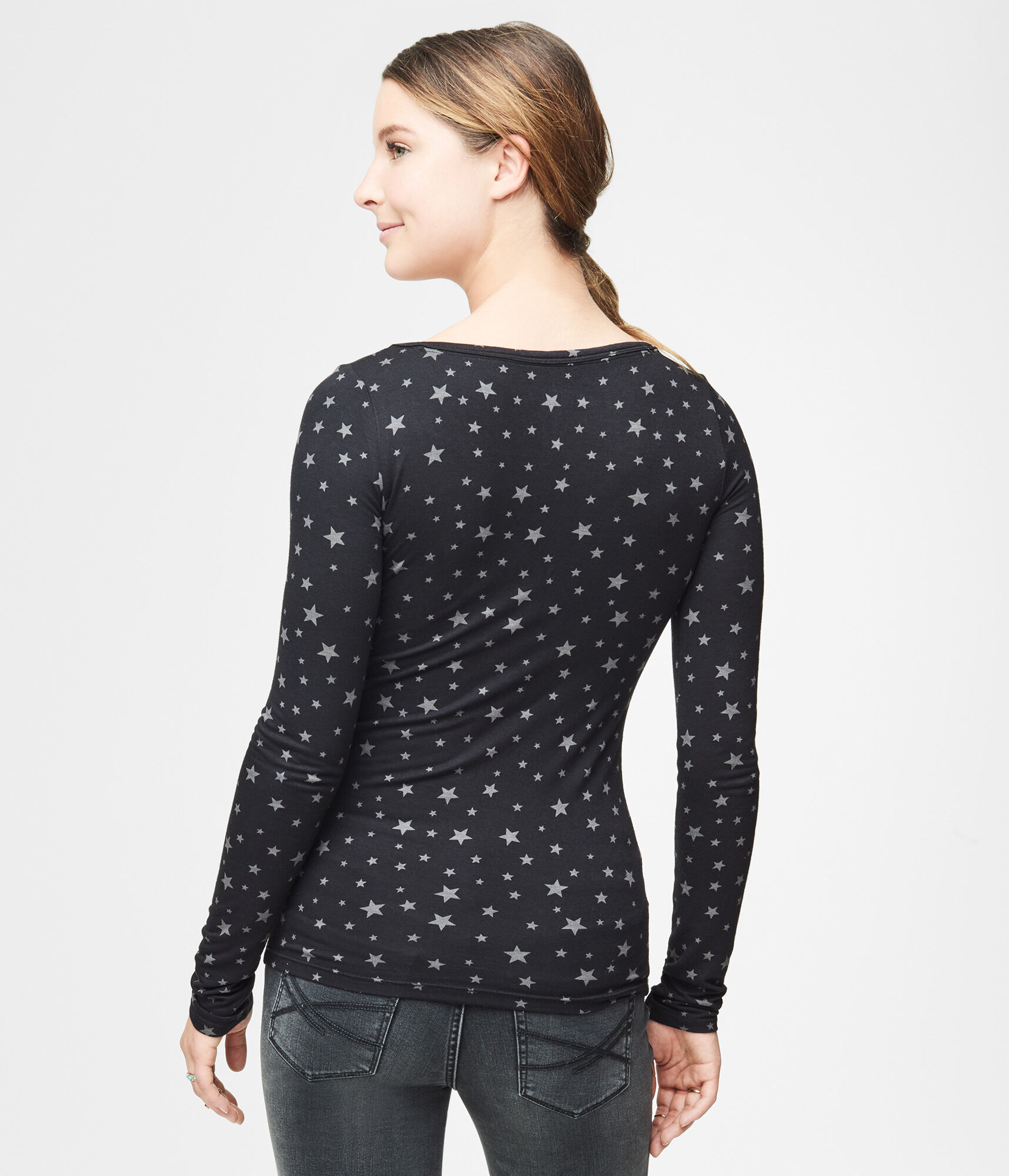 Long Sleeve Seriously Soft Starry V-Neck Tee