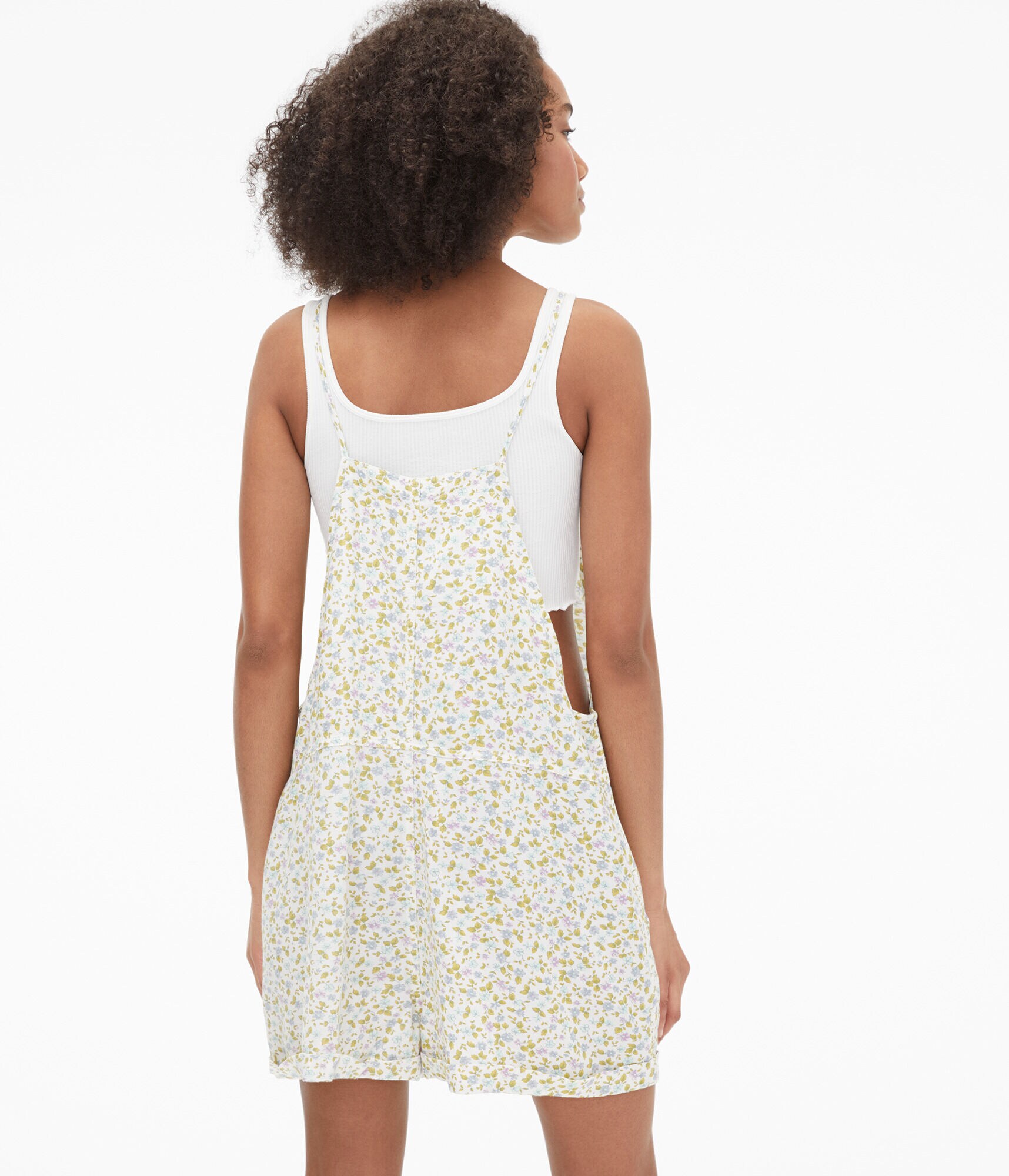 Floral Linen Shortalls