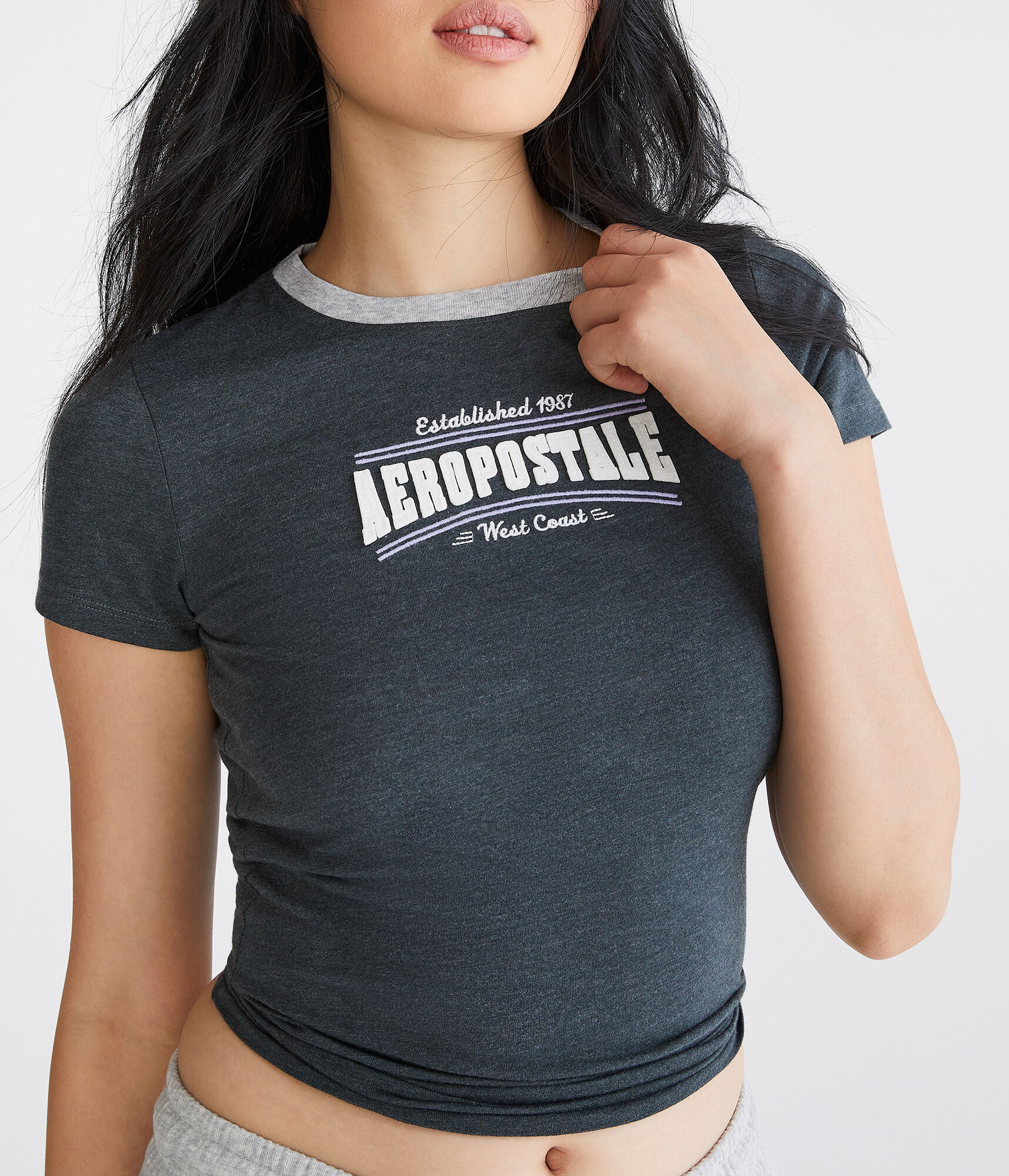 Aero Appliqu&eacute; Ringer Graphic Tee