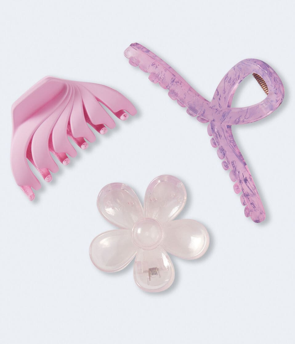 Loop & Flower Hair Clip 3-Pack
