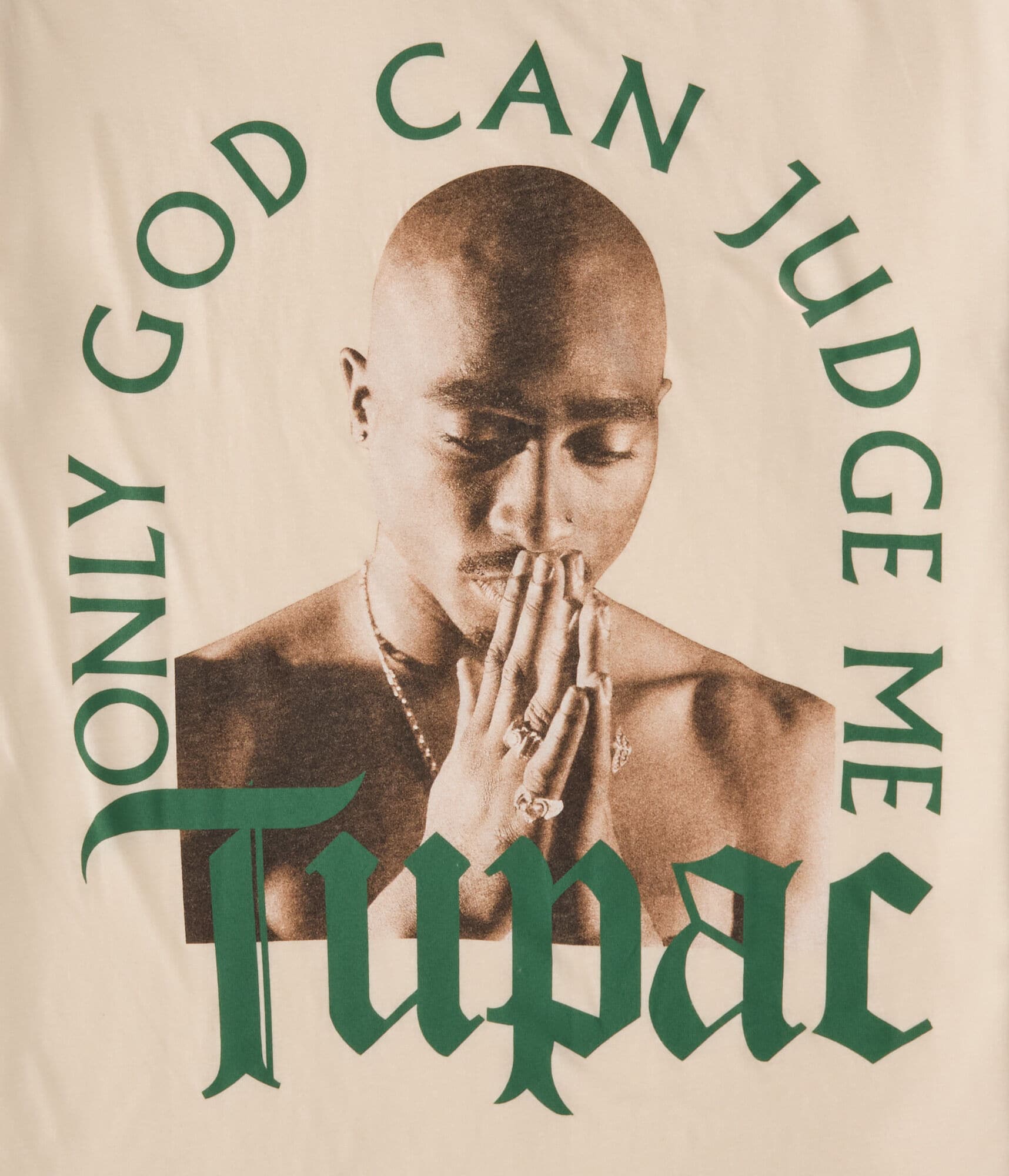 Tupac Only God Oversized Graphic Tee