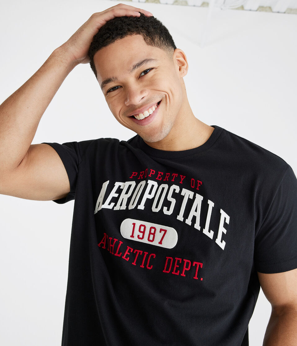 Aeropostale Athletic Dept Appliqué Graphic Tee