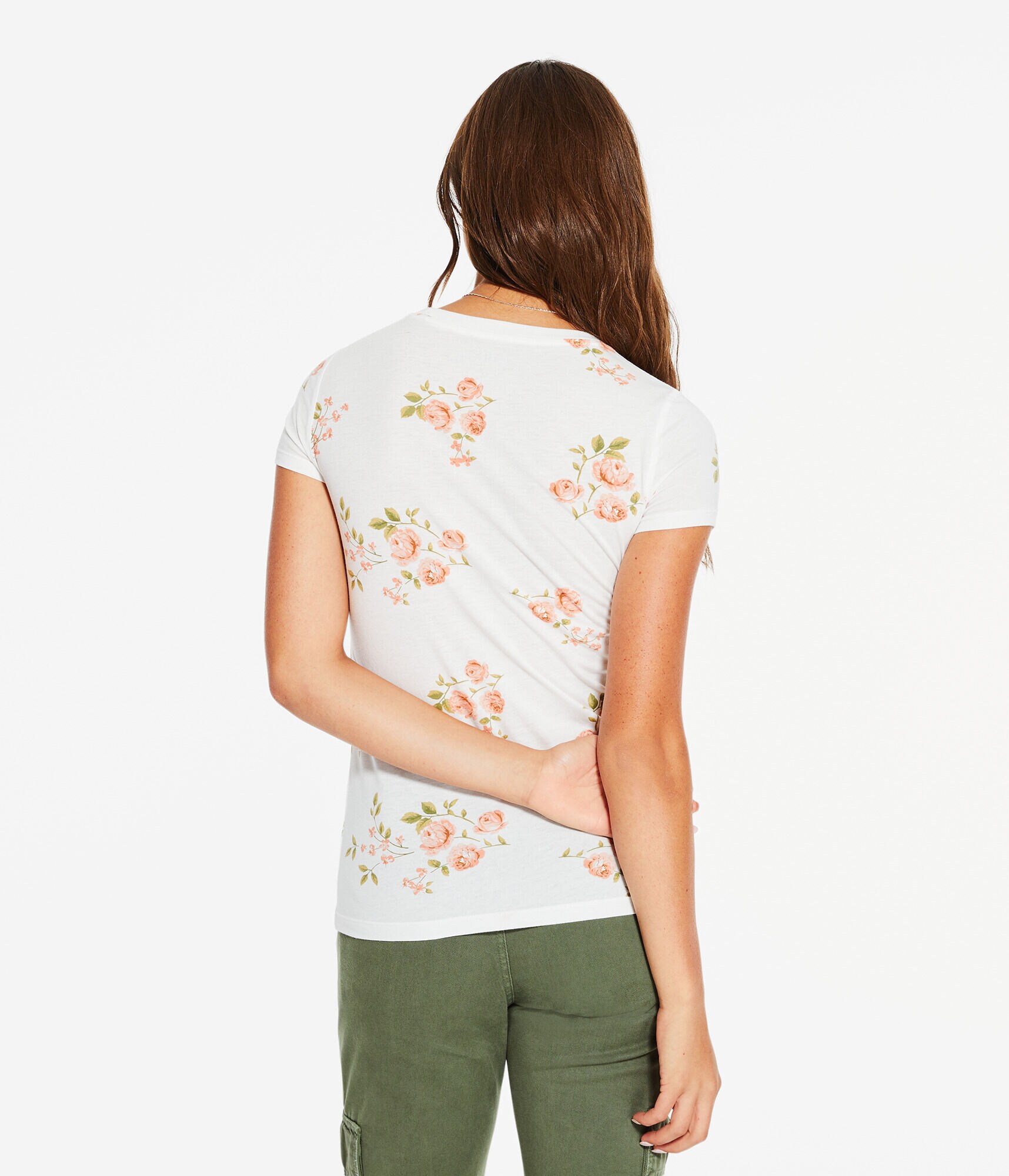 Aero Original Brand Floral Appliqu&eacute; Graphic Tee