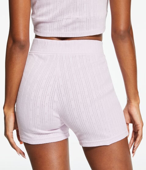 Pointelle High-Rise Booty Sleep Shorts Pointelle High-Rise Booty Sleep Shorts