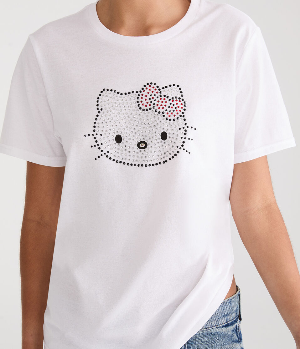Hello Kitty | Aero Rhinestone Boyfriend Graphic Tee