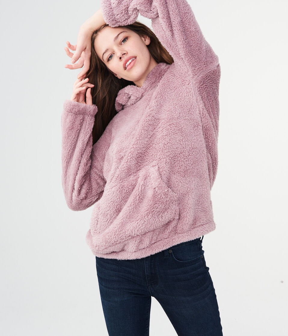 Fuzzy Fleece Pullover Hoodie